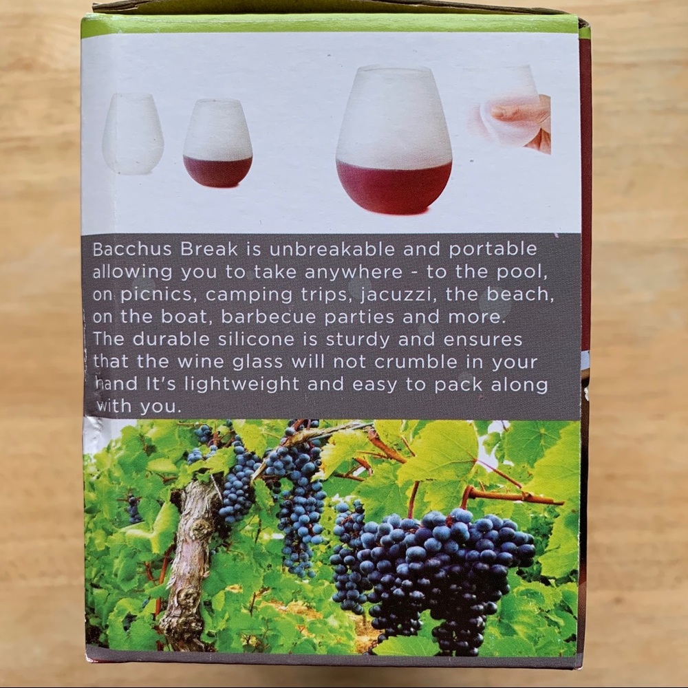 Bacchus Break Silicone Flexible Wine Goblets (2)